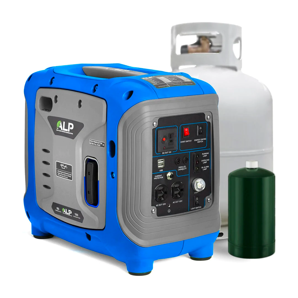 ALP generator blue with propane tank
