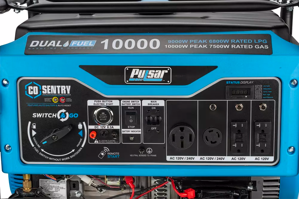 Pulsar PG10000BRCO - 10,000 Watt Dual Fuel Portable Generator