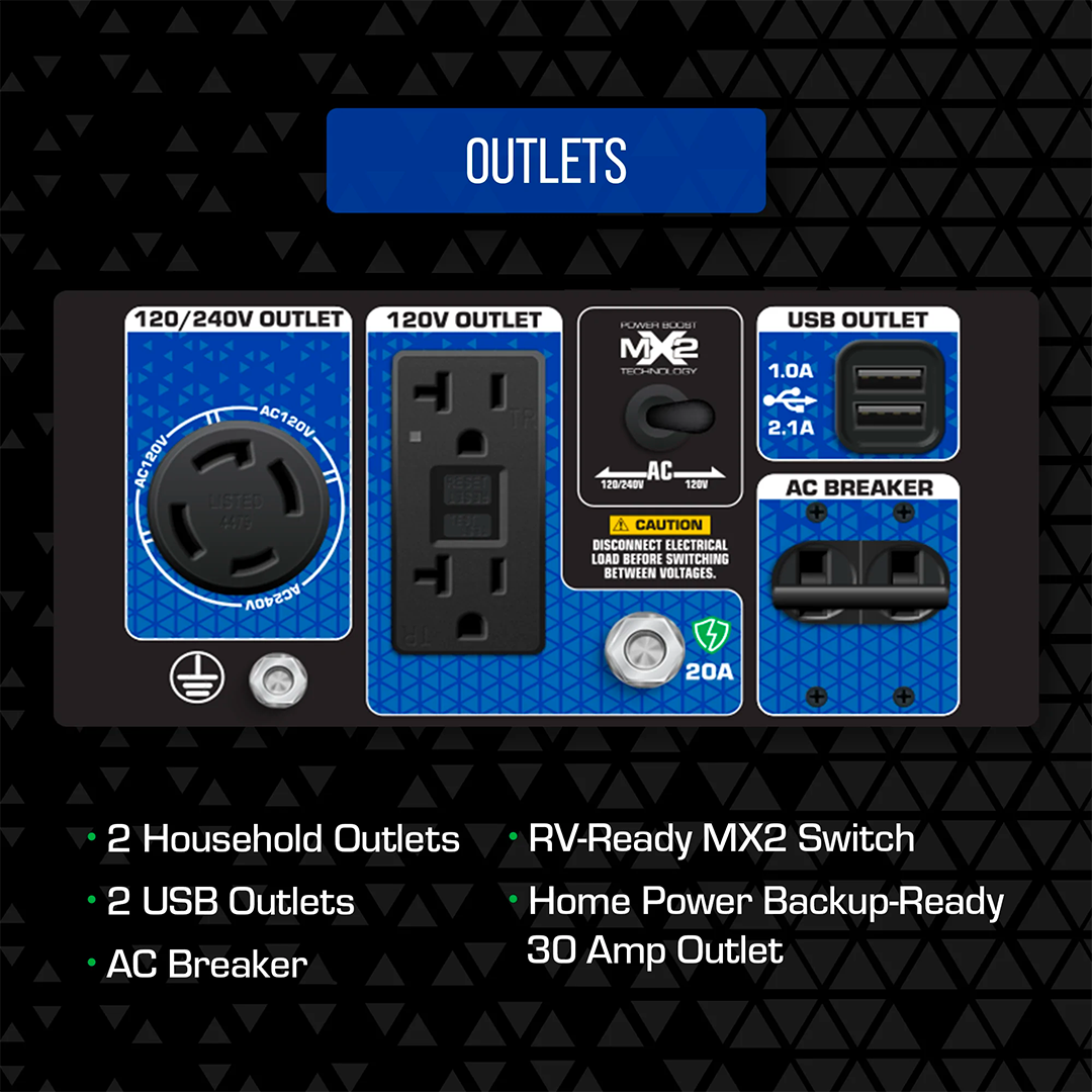 DuroMax XP4850HX - 4850 Watt Dual Fuel Portable Generator
