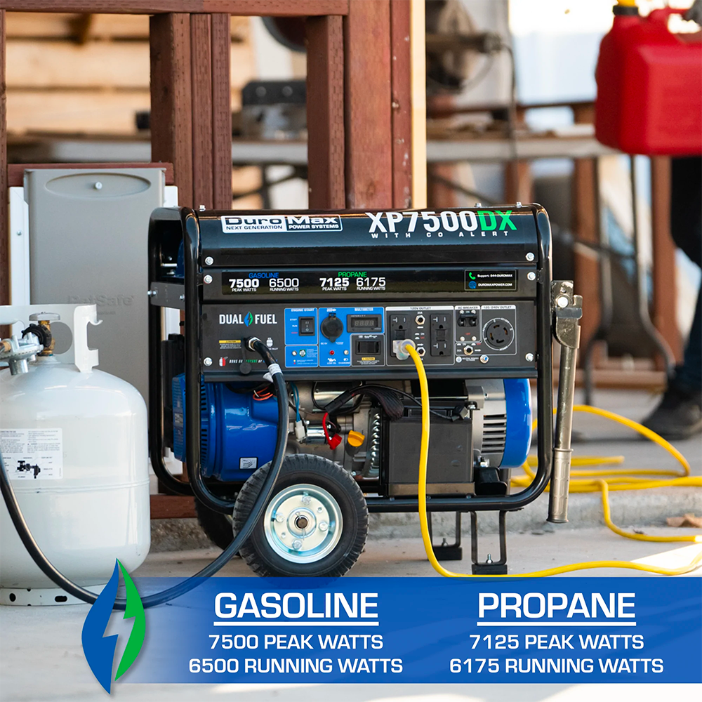 XP7500DX gas and propane specs