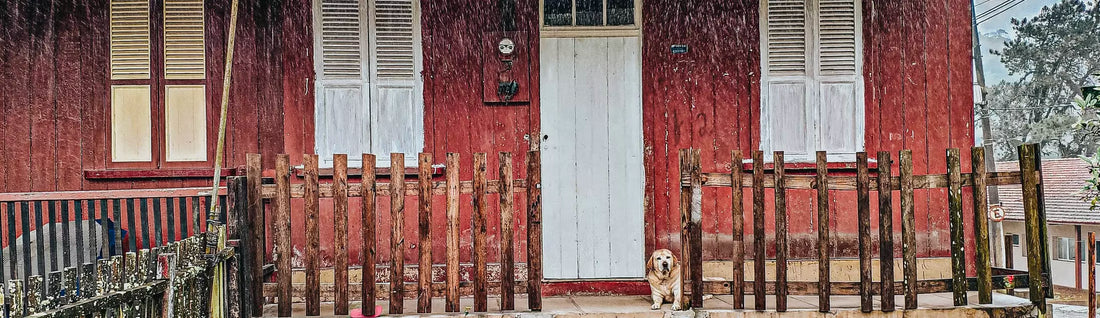 house in rainy weather