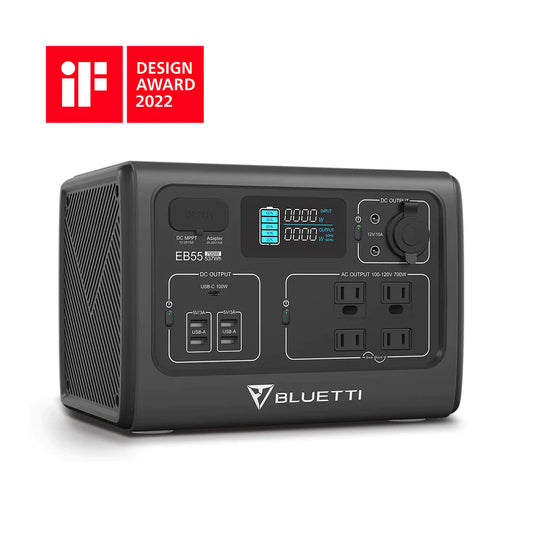 BLUETTI EB55 Portable Power Station - 700W 537Wh