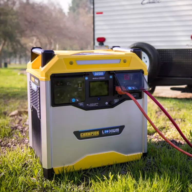 Champion solar power station with RV