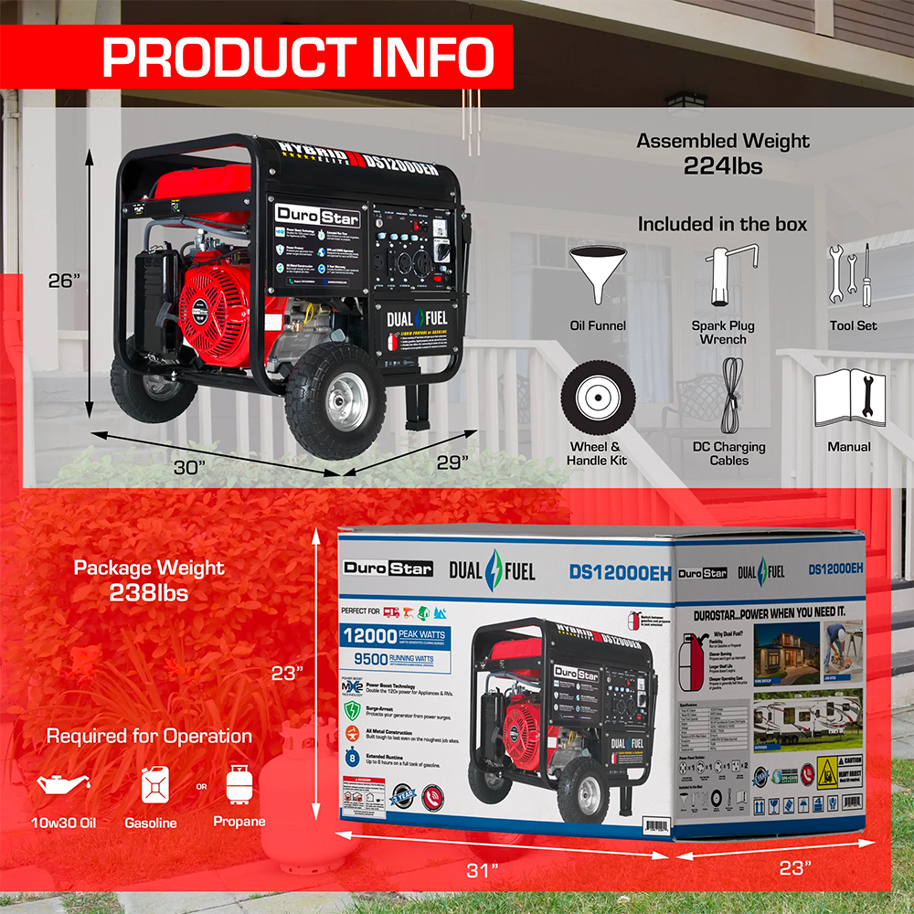 DS12000EH box contents and product dimensions