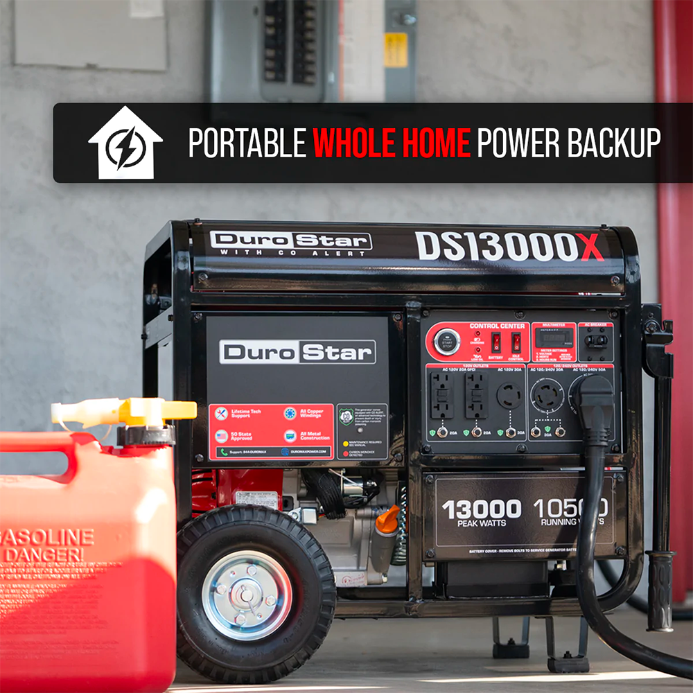 DuroStar DS13000X - 13000 Watt Portable Gas Generator