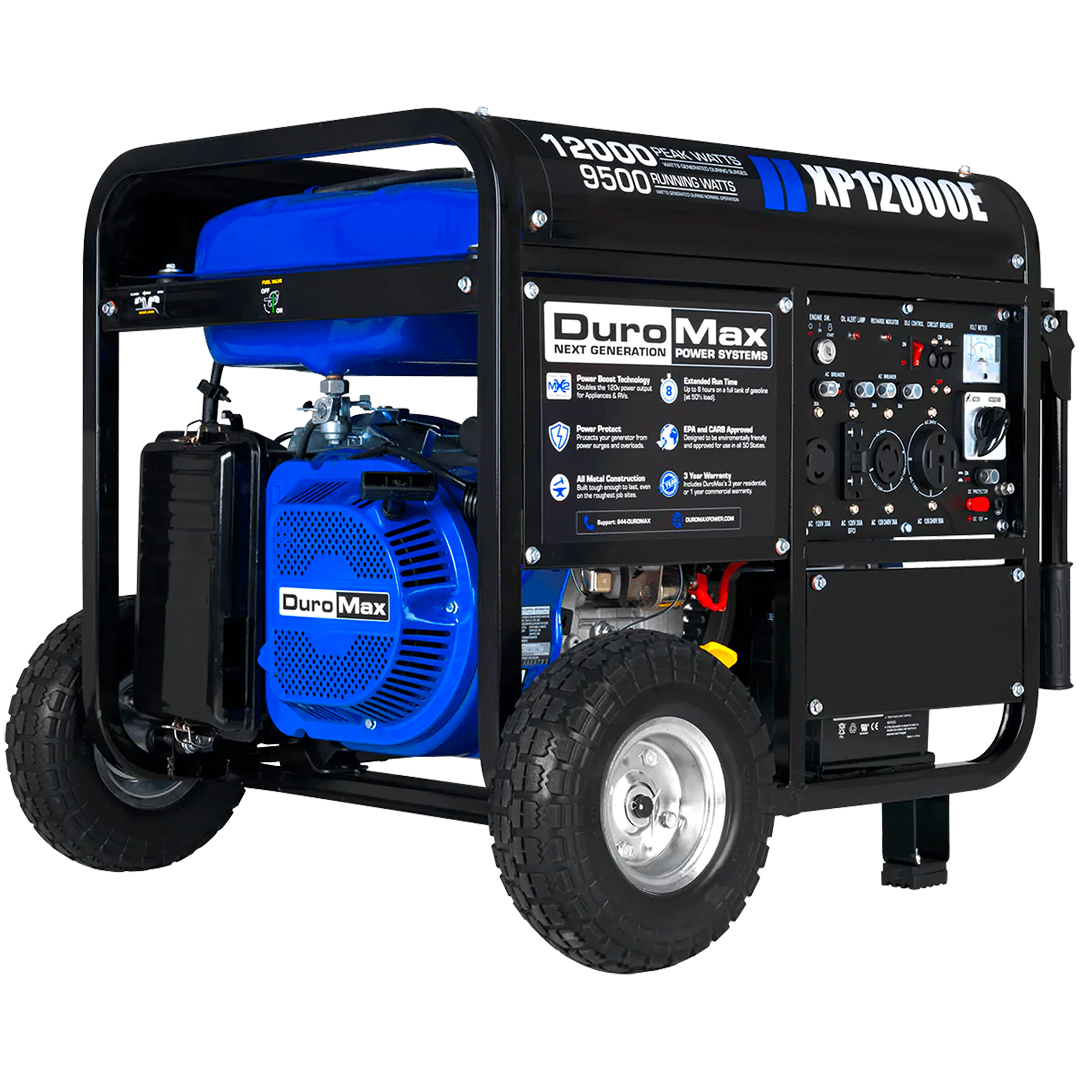 DuroMax XP12000E - 12000 Watt Gas Portable Generator — EpicGenerators.com