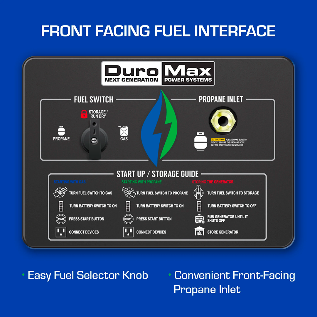 DuroMax XP13000EH - 13000 Watt Dual Fuel Portable Generator