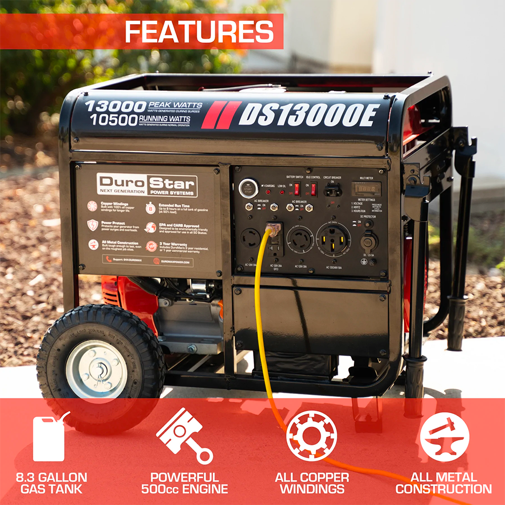 DuroStar 13000 watt generator features