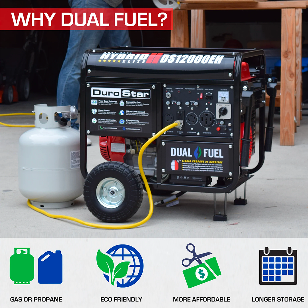 DuroStar DS12000EH dual fuel generator