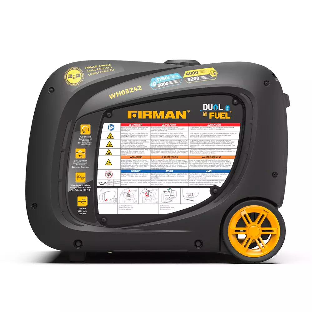 Firman 4000 watt generator side view