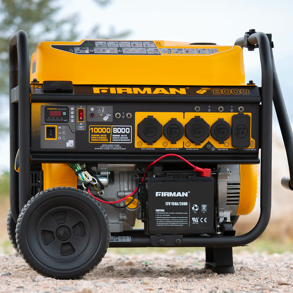 Firman P08003 generator outside