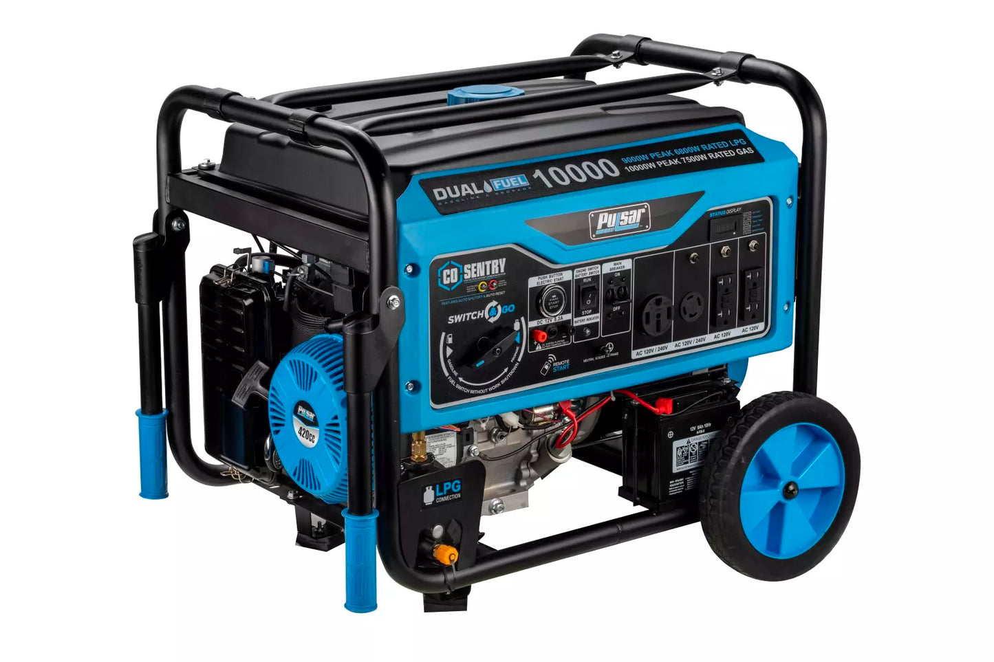 Pulsar PG10000BRCO - 10,000 Watt Dual Fuel Portable Generator