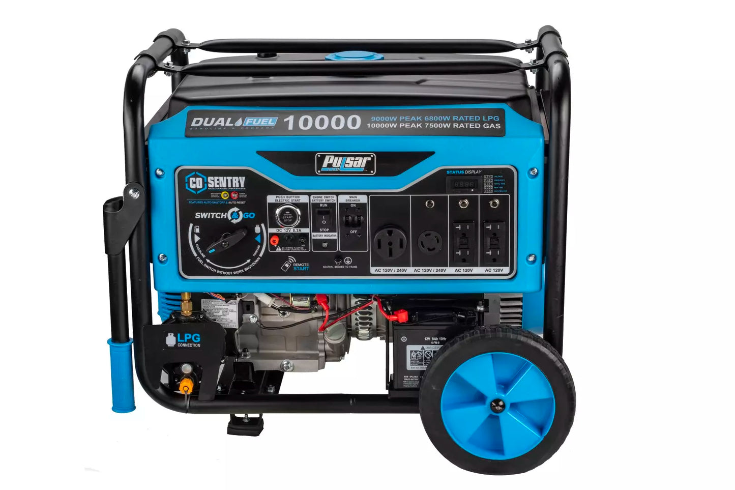 Pulsar PG10000BRCO - 10,000 Watt Dual Fuel Portable Generator