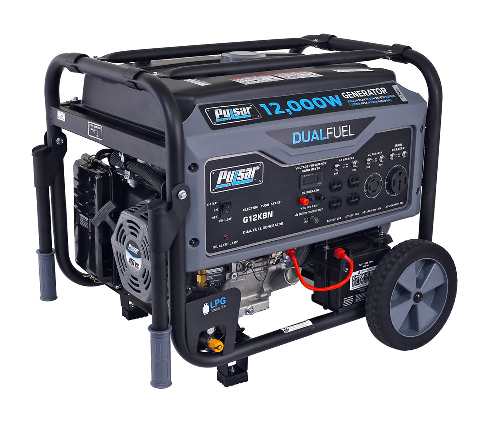 Pulsar G12KBN - 12,000 Watt Dual Fuel Portable Generator