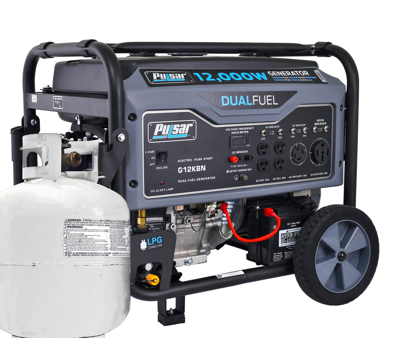 Pulsar G12KBN - 12,000 Watt Dual Fuel Portable Generator