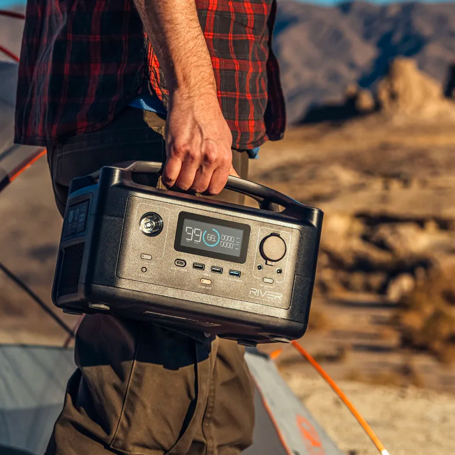 EcoFlow River generator on camping trip