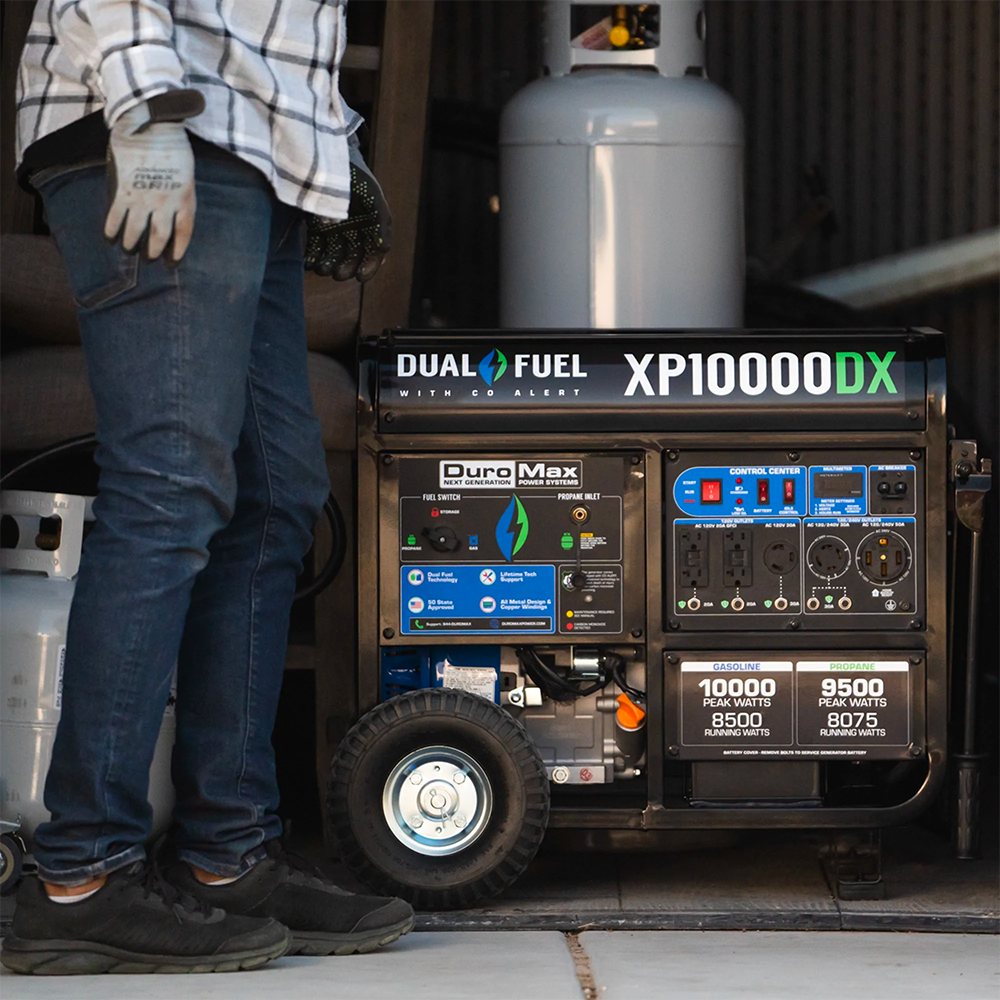 DuroMax XP10000DX - 10000 Watt Dual Fuel Portable Generator