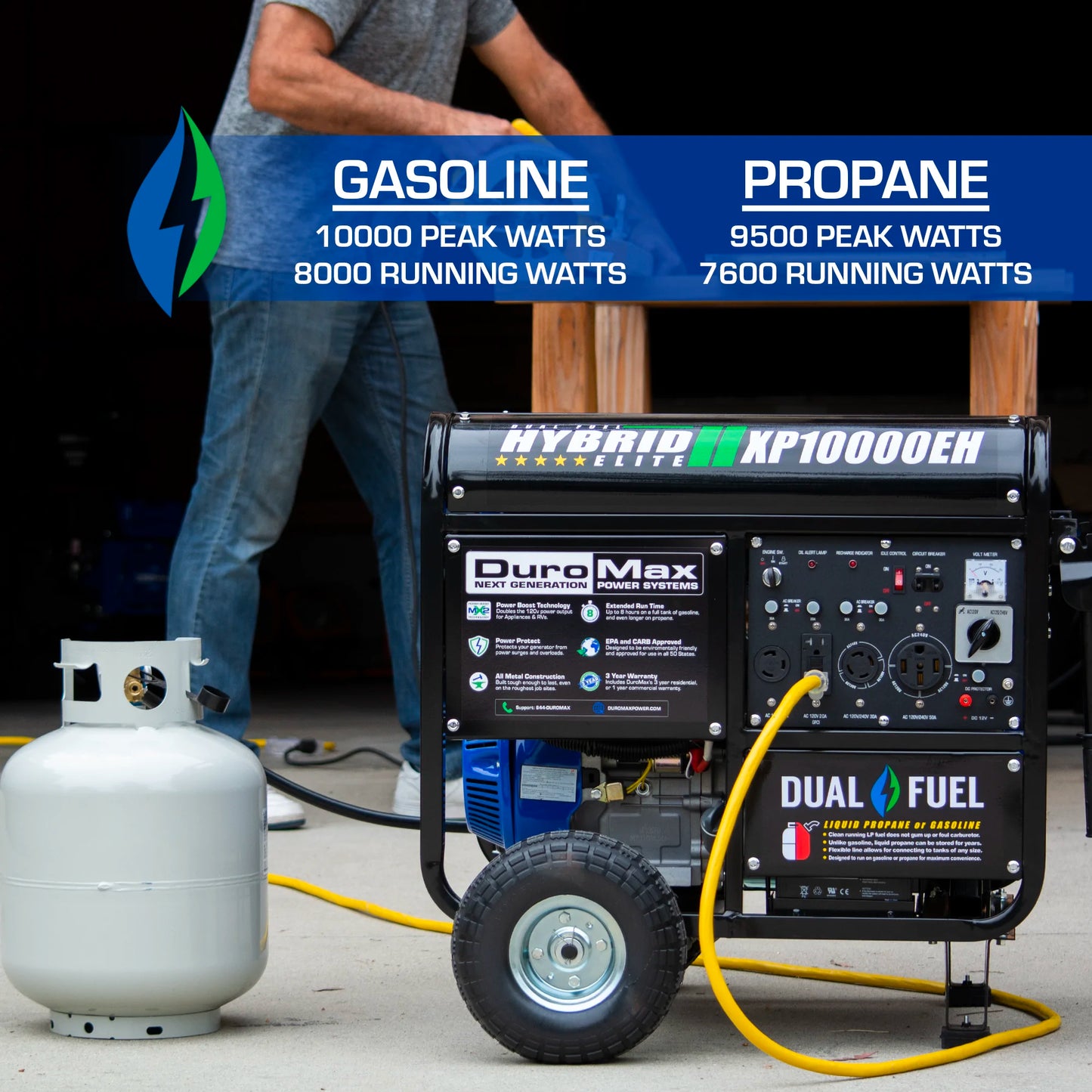 XP10000EH dual fuel gas and propane