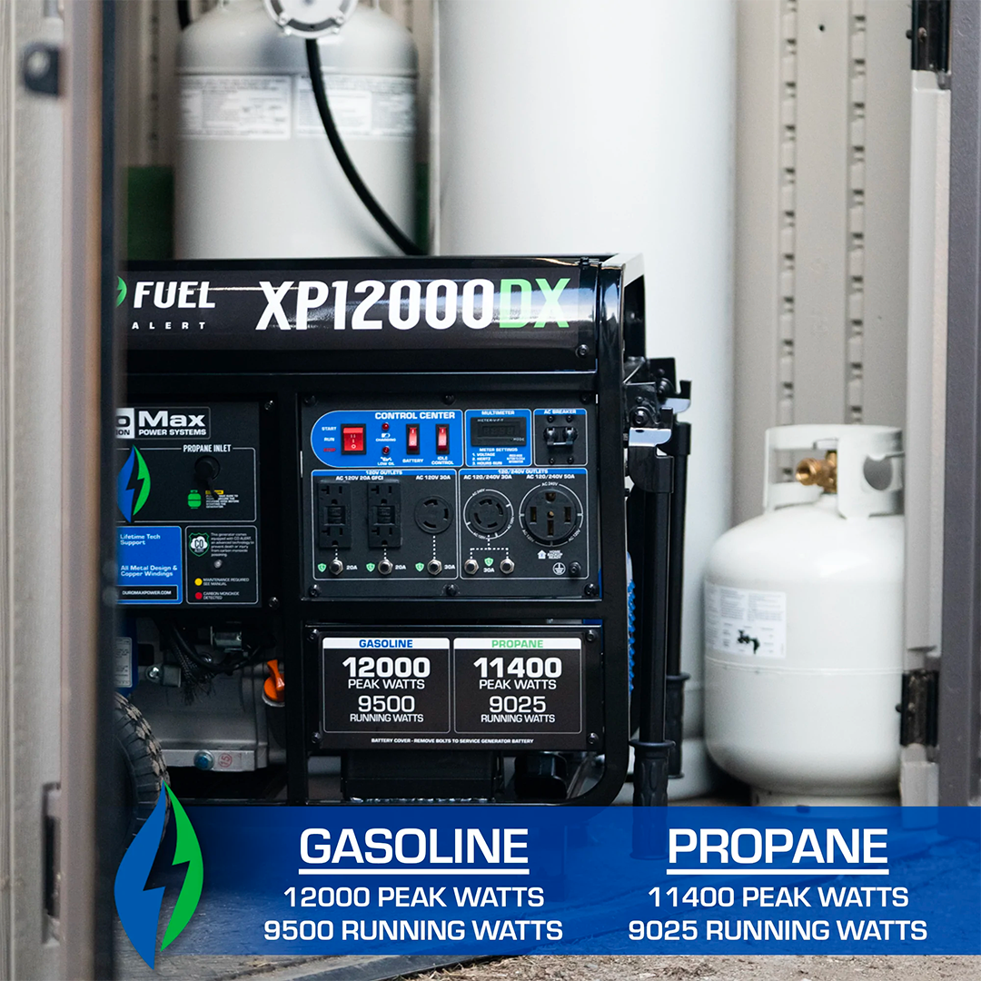 XP12000DX gas and propane dual fuel