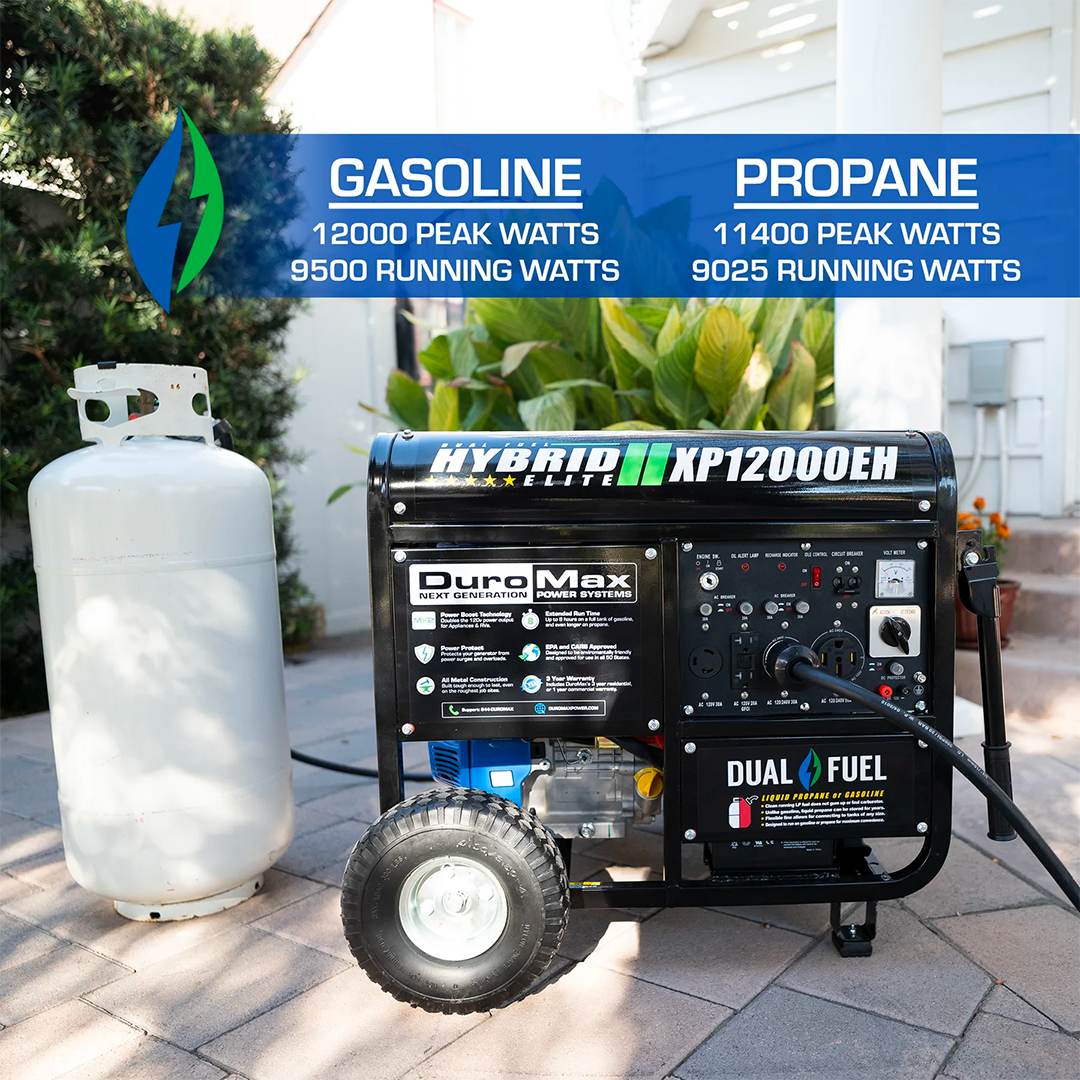 XP12000EH gas and propane specs