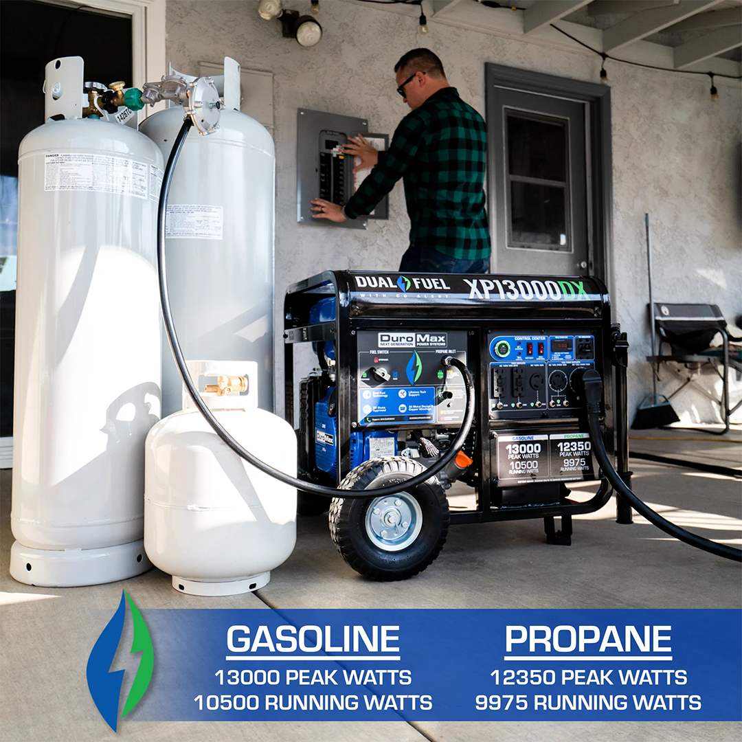 XP13000DX dual fuel gas propane