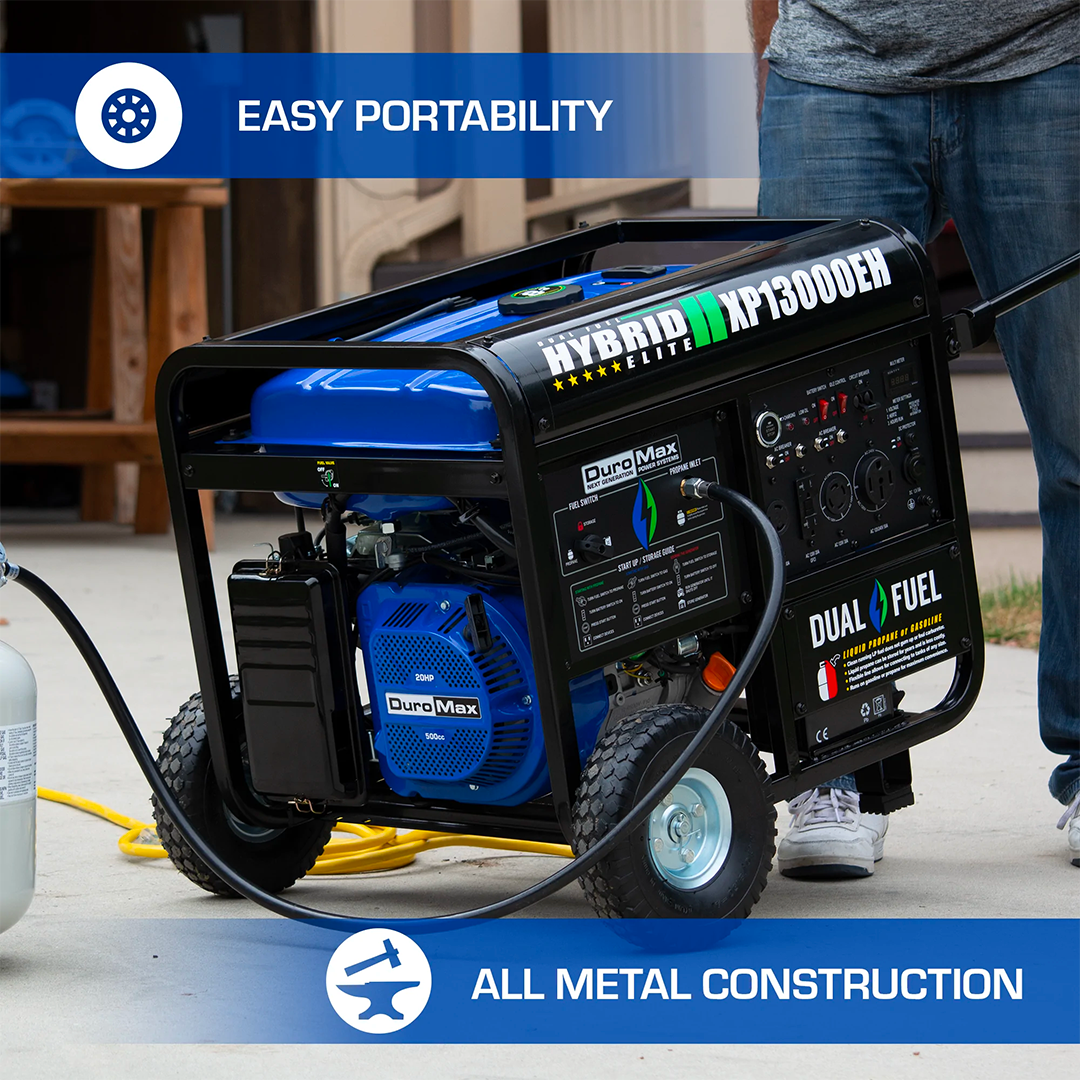 DuroMax XP13000EH - 13000 Watt Dual Fuel Portable Generator