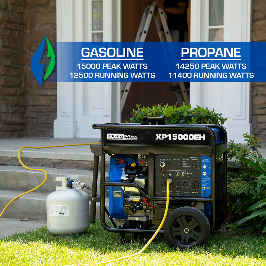 XP15000EH dual fuel specifications gas propane