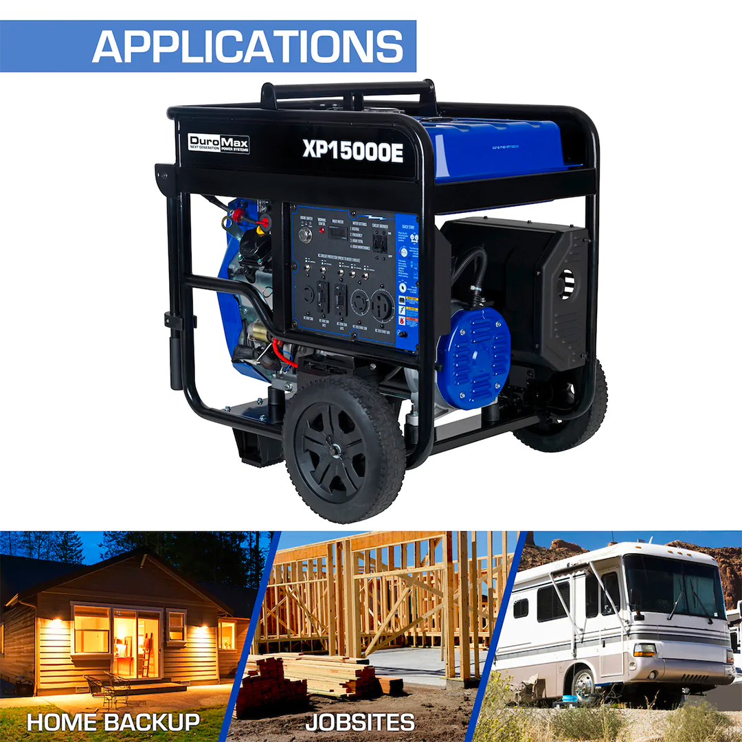 DuroMax XP15000E - 15000 Watt Gas Portable Generator