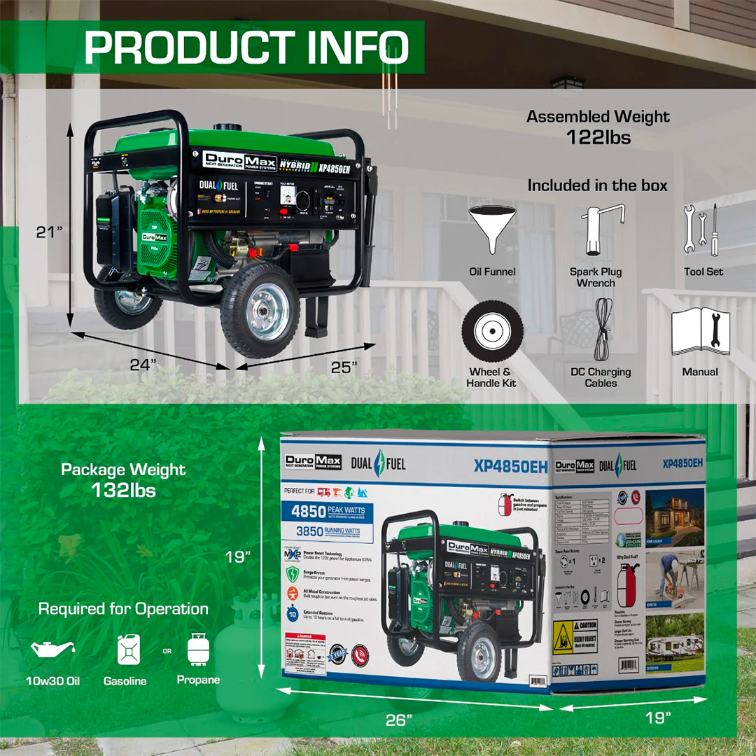 XP4850EH dimensions and box contents