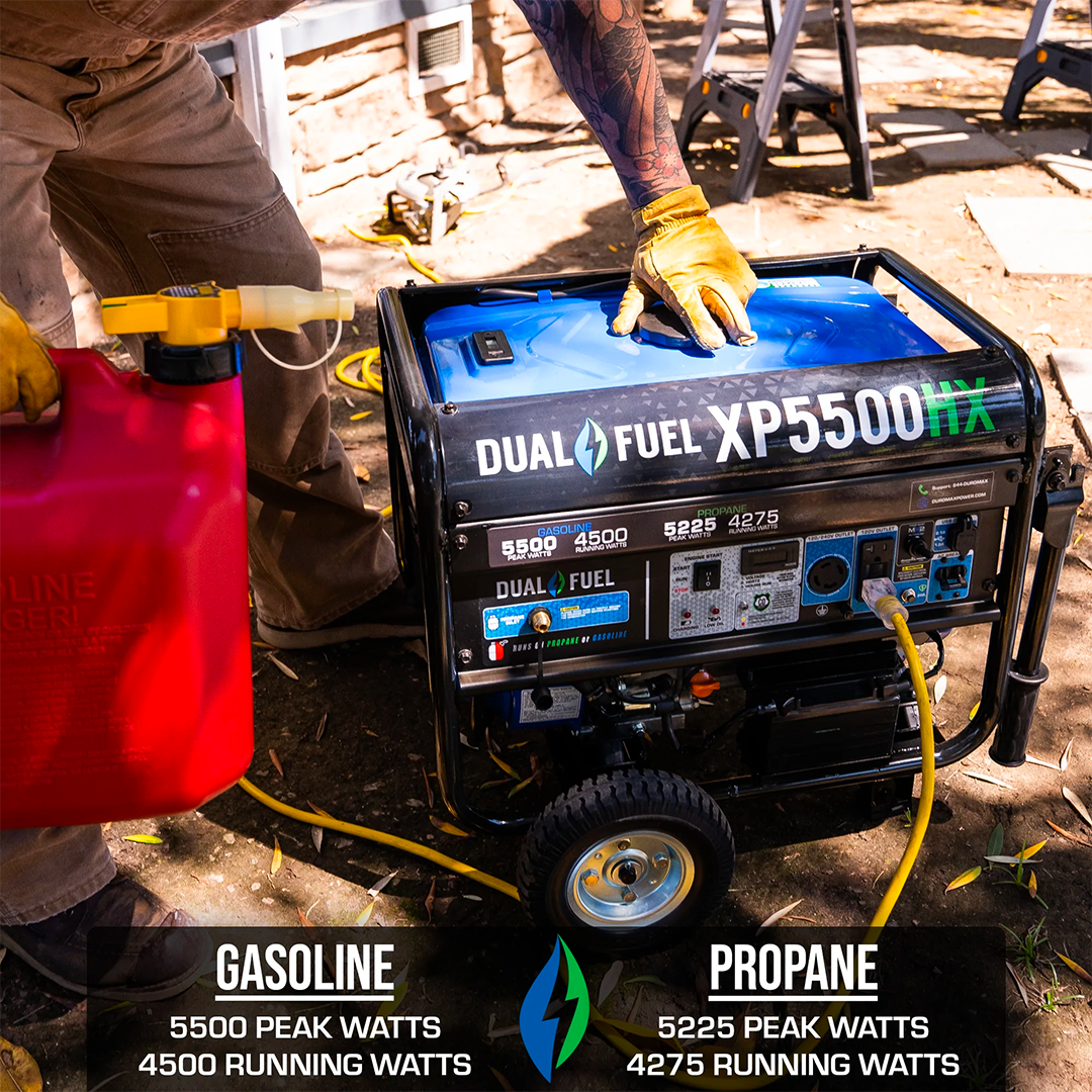 XP5500HX dual fuel propane gas